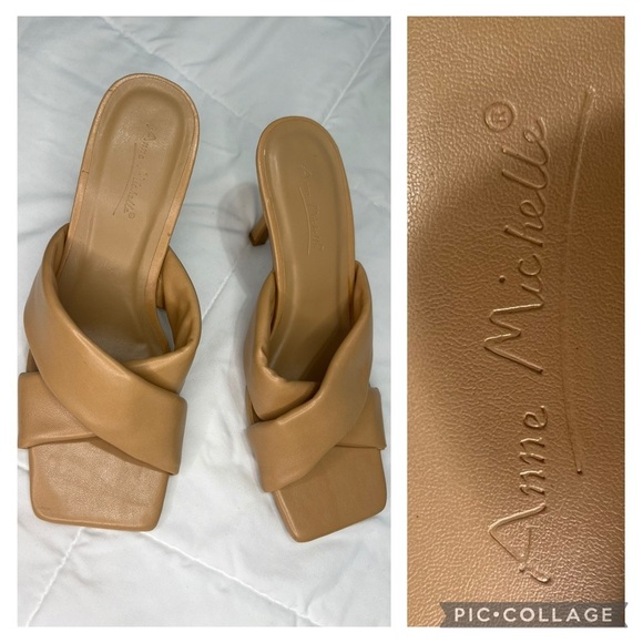 Anne Michelle Camel Heeled Sandals size 7.5 - Picture 10 of 10
